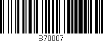 Código de barras (EAN, GTIN, SKU, ISBN): 'B70007'