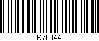 Código de barras (EAN, GTIN, SKU, ISBN): 'B70044'