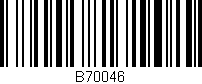 Código de barras (EAN, GTIN, SKU, ISBN): 'B70046'