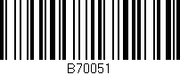 Código de barras (EAN, GTIN, SKU, ISBN): 'B70051'
