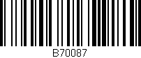 Código de barras (EAN, GTIN, SKU, ISBN): 'B70087'