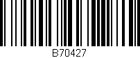 Código de barras (EAN, GTIN, SKU, ISBN): 'B70427'