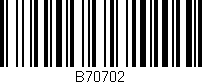 Código de barras (EAN, GTIN, SKU, ISBN): 'B70702'