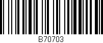Código de barras (EAN, GTIN, SKU, ISBN): 'B70703'