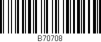 Código de barras (EAN, GTIN, SKU, ISBN): 'B70708'
