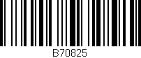 Código de barras (EAN, GTIN, SKU, ISBN): 'B70825'
