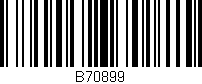 Código de barras (EAN, GTIN, SKU, ISBN): 'B70899'