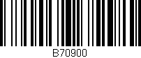 Código de barras (EAN, GTIN, SKU, ISBN): 'B70900'