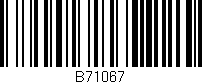 Código de barras (EAN, GTIN, SKU, ISBN): 'B71067'