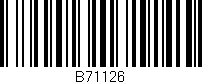 Código de barras (EAN, GTIN, SKU, ISBN): 'B71126'