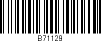Código de barras (EAN, GTIN, SKU, ISBN): 'B71129'