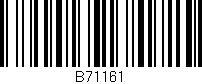 Código de barras (EAN, GTIN, SKU, ISBN): 'B71161'