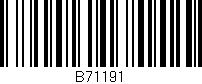 Código de barras (EAN, GTIN, SKU, ISBN): 'B71191'