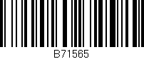 Código de barras (EAN, GTIN, SKU, ISBN): 'B71565'
