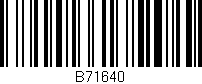 Código de barras (EAN, GTIN, SKU, ISBN): 'B71640'