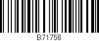 Código de barras (EAN, GTIN, SKU, ISBN): 'B71756'