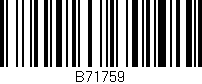 Código de barras (EAN, GTIN, SKU, ISBN): 'B71759'