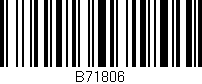 Código de barras (EAN, GTIN, SKU, ISBN): 'B71806'
