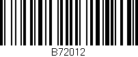Código de barras (EAN, GTIN, SKU, ISBN): 'B72012'