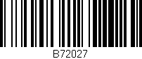 Código de barras (EAN, GTIN, SKU, ISBN): 'B72027'
