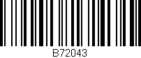 Código de barras (EAN, GTIN, SKU, ISBN): 'B72043'