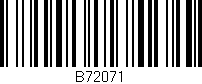 Código de barras (EAN, GTIN, SKU, ISBN): 'B72071'