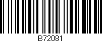 Código de barras (EAN, GTIN, SKU, ISBN): 'B72081'