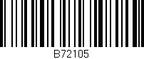 Código de barras (EAN, GTIN, SKU, ISBN): 'B72105'