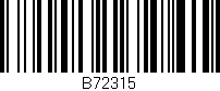 Código de barras (EAN, GTIN, SKU, ISBN): 'B72315'