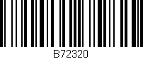 Código de barras (EAN, GTIN, SKU, ISBN): 'B72320'