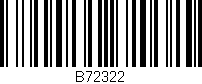 Código de barras (EAN, GTIN, SKU, ISBN): 'B72322'