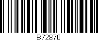 Código de barras (EAN, GTIN, SKU, ISBN): 'B72870'