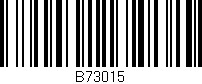 Código de barras (EAN, GTIN, SKU, ISBN): 'B73015'
