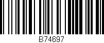 Código de barras (EAN, GTIN, SKU, ISBN): 'B74697'