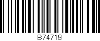 Código de barras (EAN, GTIN, SKU, ISBN): 'B74719'