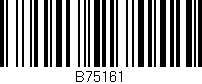 Código de barras (EAN, GTIN, SKU, ISBN): 'B75161'
