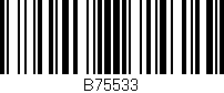 Código de barras (EAN, GTIN, SKU, ISBN): 'B75533'