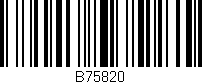 Código de barras (EAN, GTIN, SKU, ISBN): 'B75820'