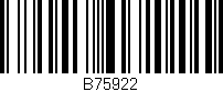 Código de barras (EAN, GTIN, SKU, ISBN): 'B75922'