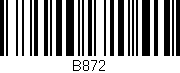 Código de barras (EAN, GTIN, SKU, ISBN): 'B872'