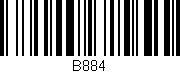 Código de barras (EAN, GTIN, SKU, ISBN): 'B884'