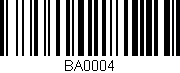 Código de barras (EAN, GTIN, SKU, ISBN): 'BA0004'