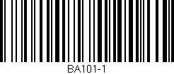Código de barras (EAN, GTIN, SKU, ISBN): 'BA101-1'