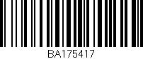 Código de barras (EAN, GTIN, SKU, ISBN): 'BA175417'