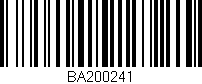 Código de barras (EAN, GTIN, SKU, ISBN): 'BA200241'