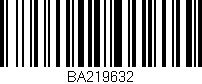 Código de barras (EAN, GTIN, SKU, ISBN): 'BA219632'