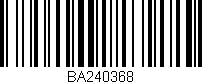 Código de barras (EAN, GTIN, SKU, ISBN): 'BA240368'