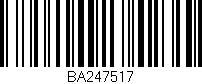 Código de barras (EAN, GTIN, SKU, ISBN): 'BA247517'