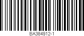 Código de barras (EAN, GTIN, SKU, ISBN): 'BA384912-1'