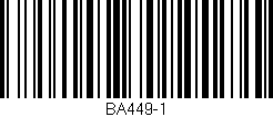 Código de barras (EAN, GTIN, SKU, ISBN): 'BA449-1'